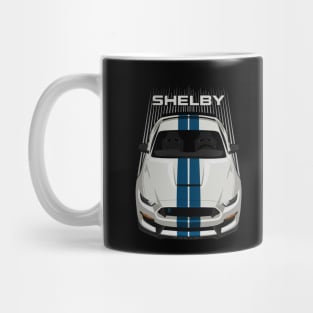 Ford Mustang Shelby GT350 2015 - 2020 - Heritage Edition - Wimbledon White - Guardsman Blue Stripe Mug